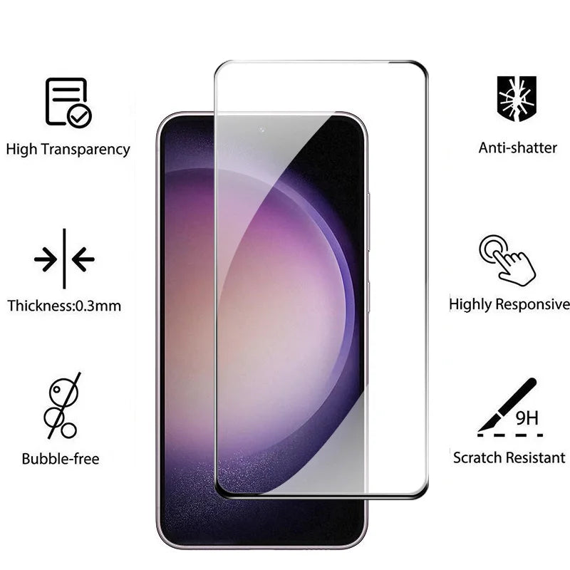 For samsung s24 Glass, s25 s24 ultra Screen Protector For samsung galaxy s23 glass samsung s24 ultra Tempered Glass samsung s23 fe s20 s21 s22 plus Protective Film Galaxy s24 Screen Protector samsung s22