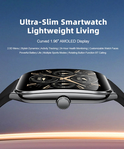 2025 A new smart watch, 1.96-inch sports watch, IP67 waterproof, 110+ sports mode, fitness activity tracker, ultra-thin watch.