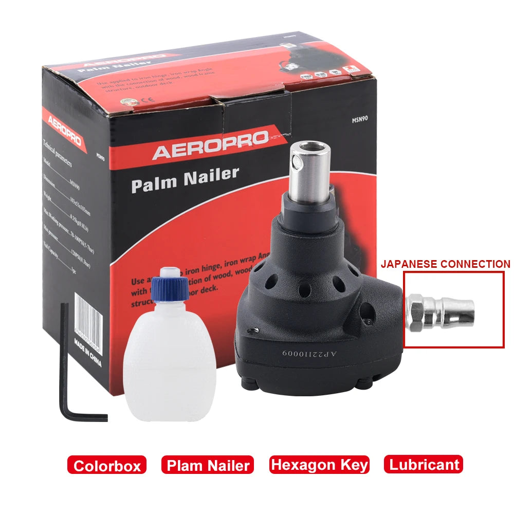 AEROPRO Air Palm Nailer Pneumatic Mini Palm Nailer Palm Hammer Ergonomic Lightweight Impact Nails For Wood Working Nail Gun