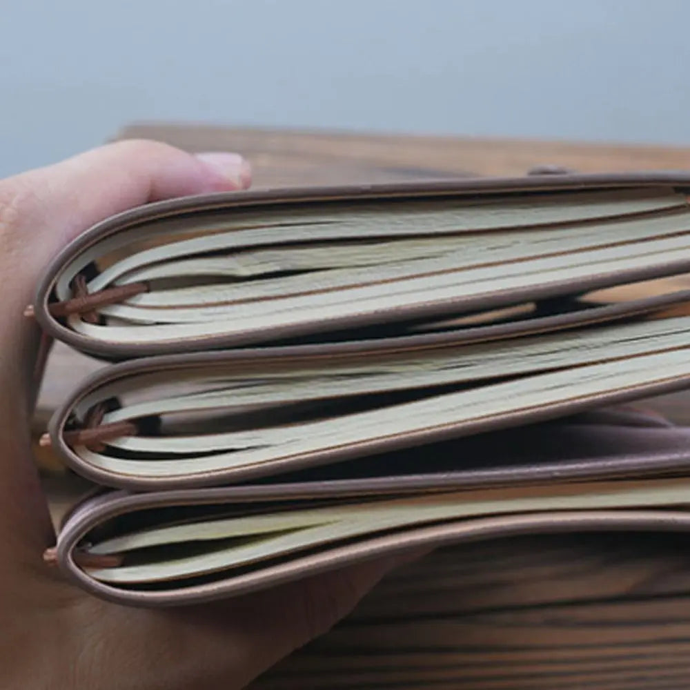 Business Portable Leather Notebook Stationery Hand Ledger Diary Book Exquisite Hardcover Notepad Office