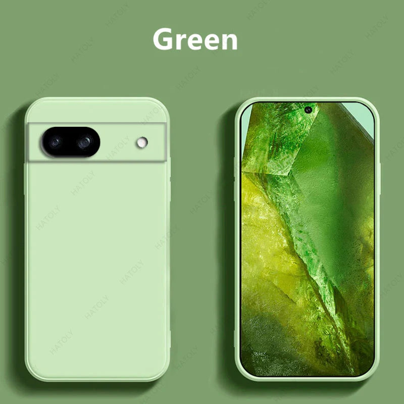 For Google Pixel 8a Case For Google Pixel 8a Case Funda Liquid Soft Silicon Para Bumper Phone Back Cover For Google Pixel 8a