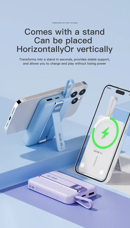 Magnetic Wireless Power Bank 10000mAh Portable PD 20W 3 in 1 Fast Charging External Battery for iPhone 15 14 13 Tel Accessories