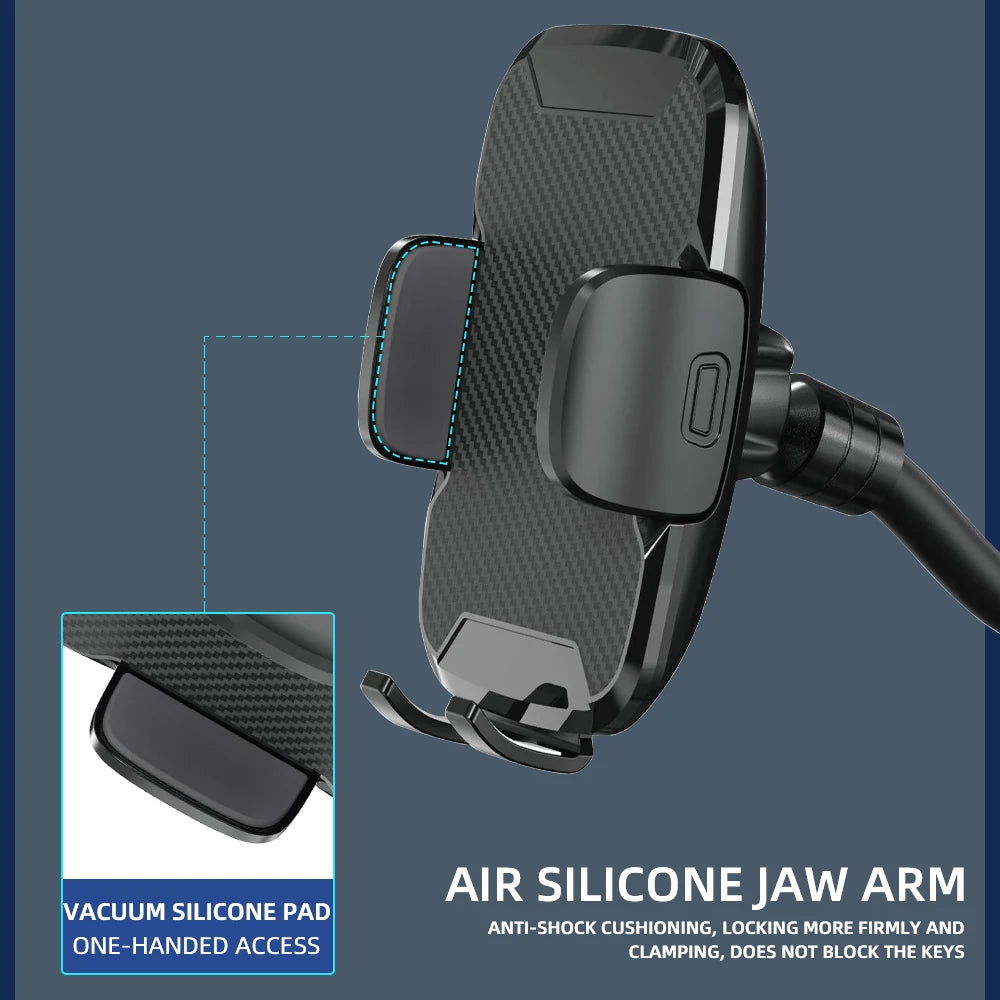 Dashboard Phone Holder for Car【360° Widest View】9in Flexible Long Arm, Universal Handsfree Auto Windshield Air Vent Phone Mount