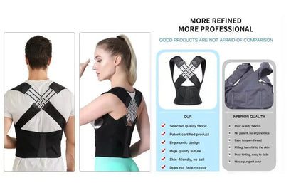 Magnetic Therapy Back Posture Corrector With Adjustable Shoulder Support For Sitting Posture Correction Breathable And Shaping