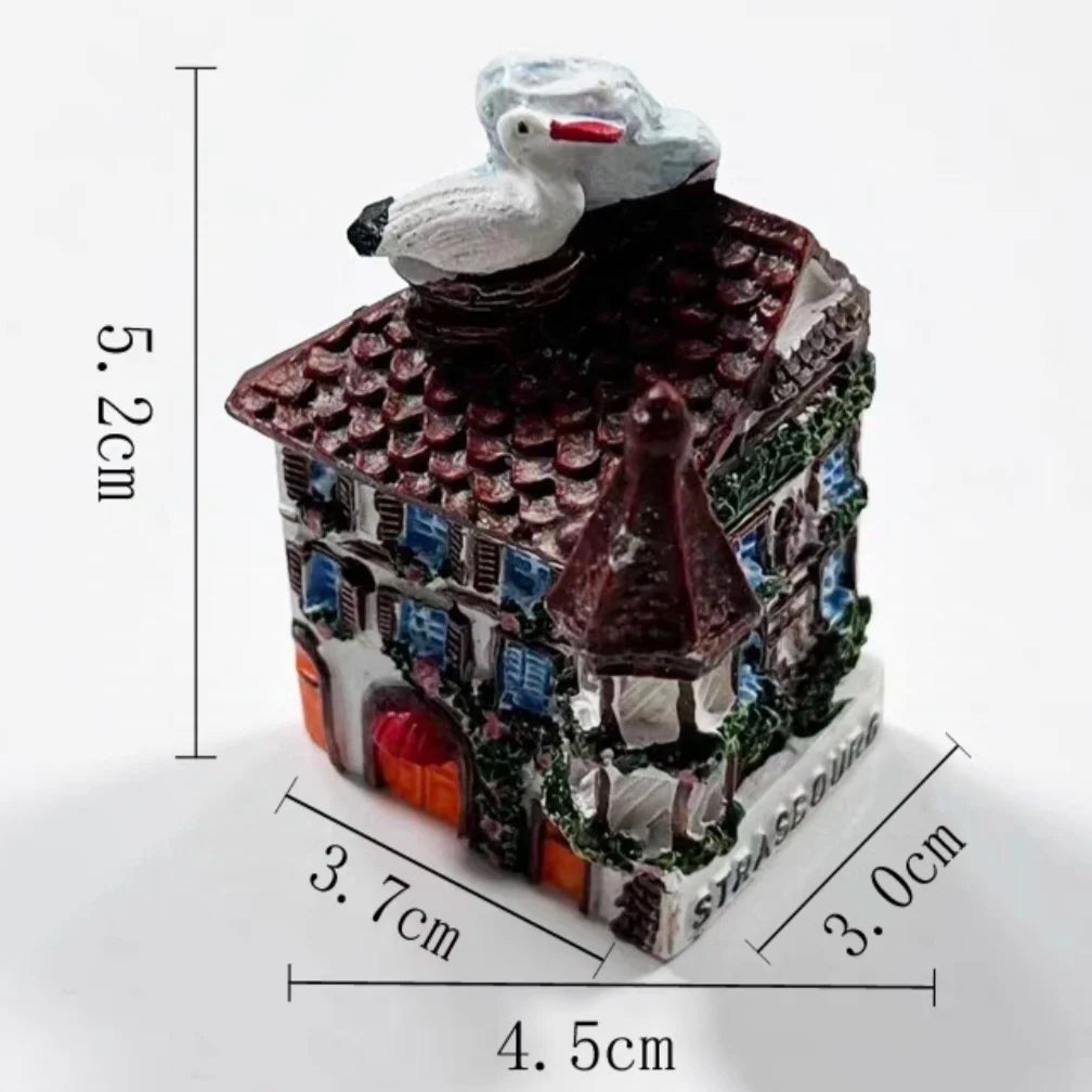 Europe France Lyon Strasbourg Marseille Resin 3D Fridge Magnets Tourism Souvenir Refrigerator Sticker