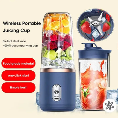 Portable Fruit Juicer Electric Juicer Blender Mini Juicer Cup USB Rechargeable Juice Blenders Fruit Mixer Wireless Juicer Bottle