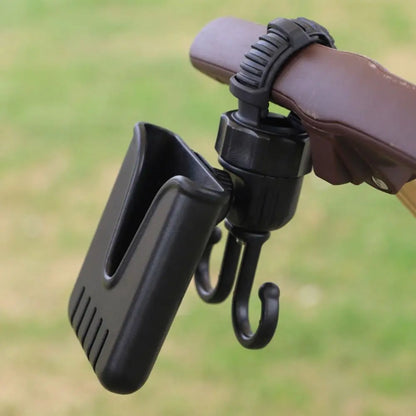 2 in 1 Baby Stroller Hooks Rotatable Creative Stroller Phone Holder Stable Detachable Bicycle Hanging Double Hook Universal