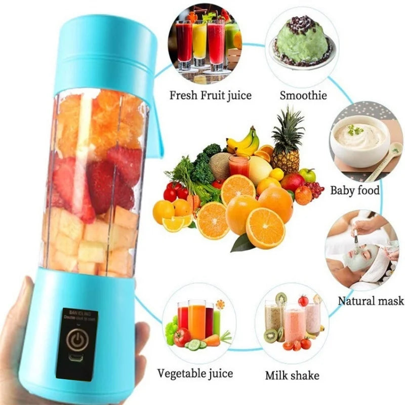 Electric Juicer Mini Portable Blender Fruit Mixers Fruit Extractors Multifunction Juice Maker Machine Blender Smoothies Mixer