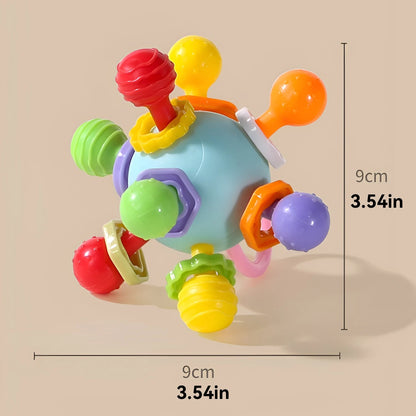 Montessori Baby Rattle Toy 0 to 6 Months Sensery Games Rubber Textured Multi Tactile Touch Balls Training Massage Soft Balls