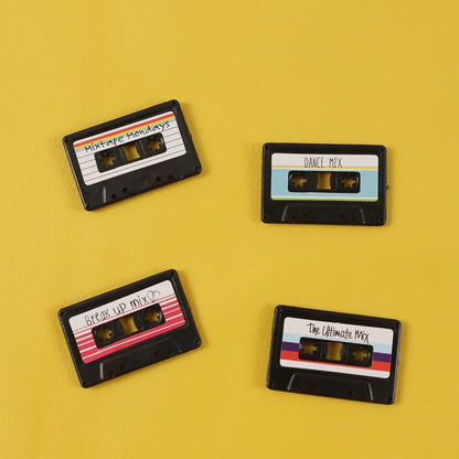 4Pcs/Pack Creative Gramophone Record Fridge Magnet Message Board Reminder Refrigerator Sticker for Home Kitchen Decoration