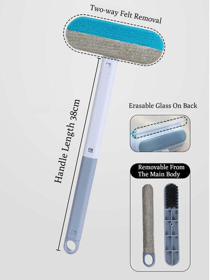 Multifunctional Pet Hair Remover Brush with Long Handle – Window Cleaning & Pet Fur Removal Tool for Cats and Dogs