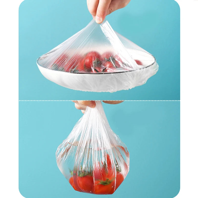 200PCS Disposable Food Cover  charlotte  Plastic Wrap Elastic Food Lids nylon for food cover nylon cover