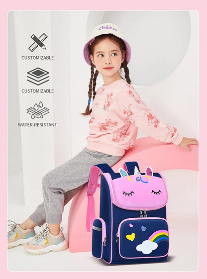 New elementary school students schoolbag shoulders backpack 6-12 years old one, two, three, four, five, six grades waterproof le