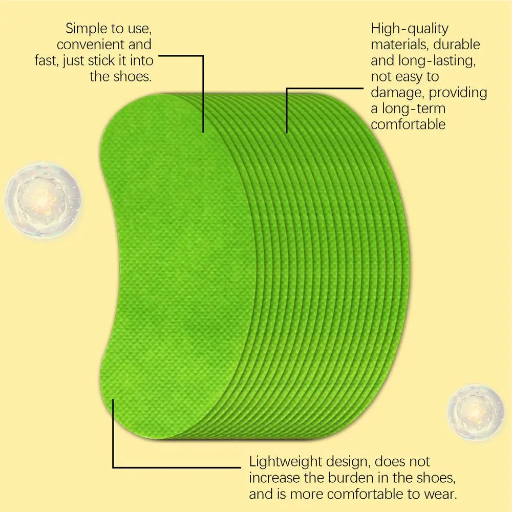 Shoes Smell Remover Patch Insole Patches Odor Removal Patch 20 Pcs Shoes Odor Eliminator Long-Lasting Sneaker Deodorizer Smell