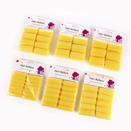 12pcs Soft Sponge Foam Cushion Hair Rollers Curlers Hair Salon Barber Curls Hairdressing Kit DIY Home Hair Styling Tools Бигуди