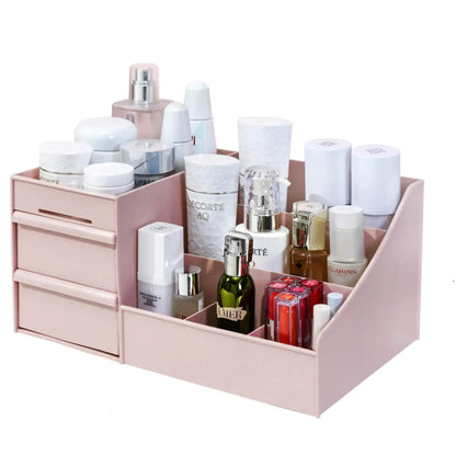 Makeup Organizer With Drawers Desktop Storage Box for Cosmetics Lipstick Brushes Lotions Eyeshadow