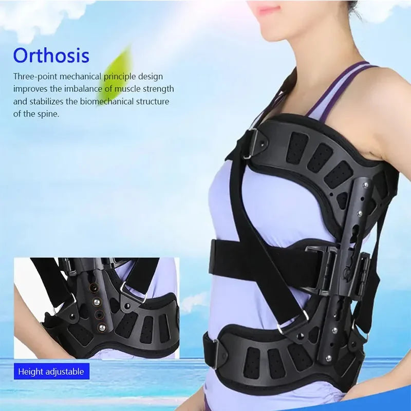 Fixed Spinal Brace Aluminium Alloy Breathable Fixed Spinal Straightener Brace for Children Adults Scoliosis Correcting Brace