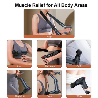 Muscle Massage Gun Portable Fascia Massage Gun High Frequency Body Back Legs Shoulder Waist Massager Professional Muscle Massage