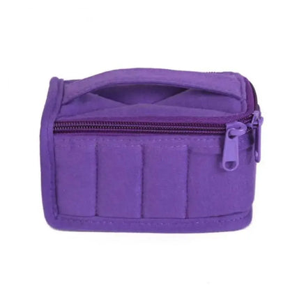 8-Grid Essential Oils Carry Case Moisture-proof Shockproof Cosmetic Organizer Box Handle Convenient Essential Oils Container
