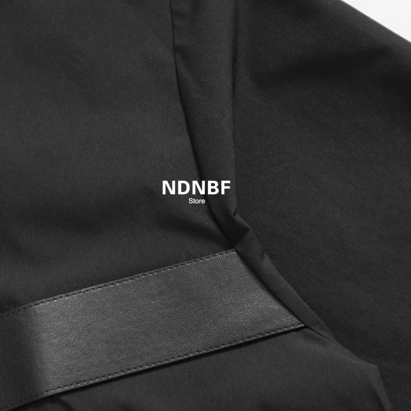 Men's shirt original 2023 new niche design feeling young men's fashion leisure loose black long sleeve shirt in the autumn