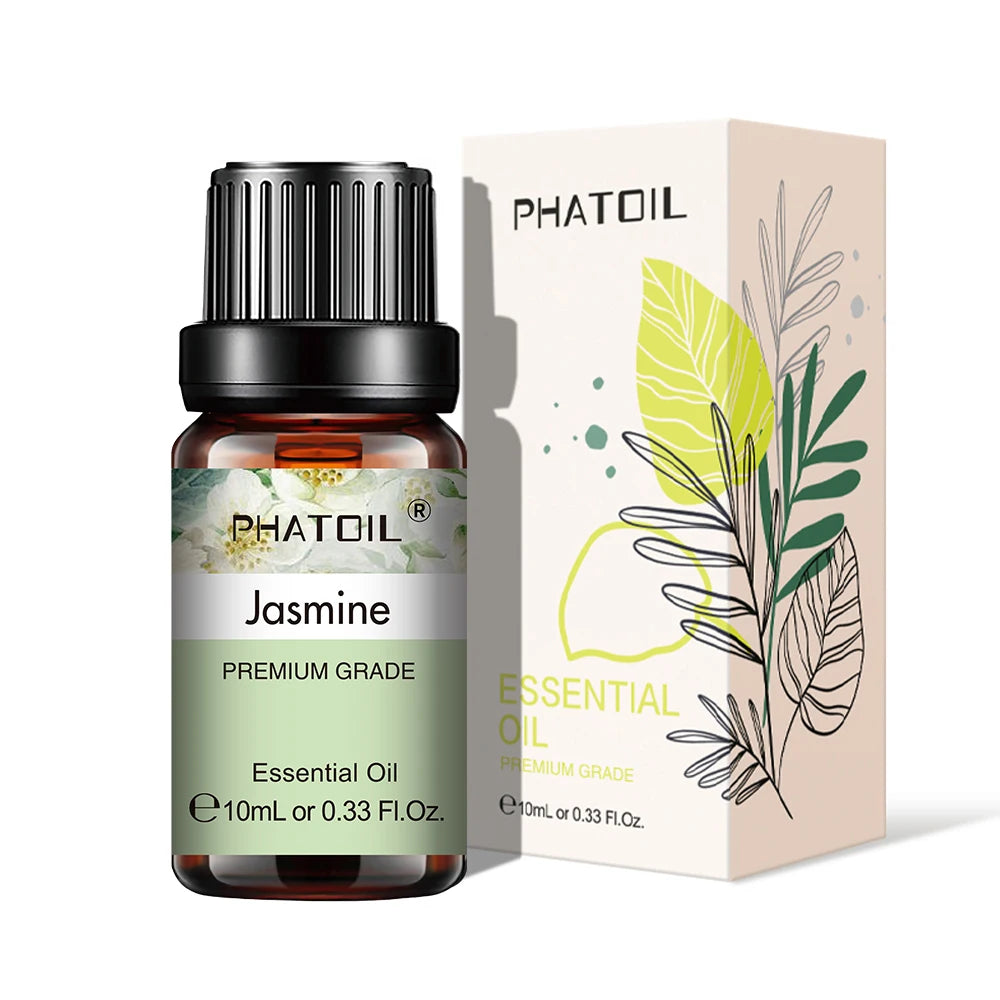 PHATOIL Natural Plant Essential Oil 10ml Eucalyptus Rose Lemon Bergamot Vanilla Peppermint 1PCS Aroma Essential Oil For Diffuser