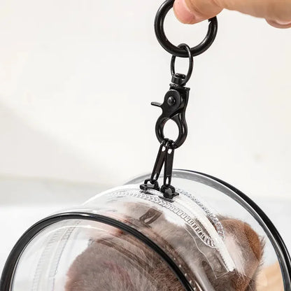 Labubu Protect Case 15cm Labubu Sitting Party Cotton Doll Shoulder Pain Bag PVC Storage Bag Labubu Walk Bag Dustproof