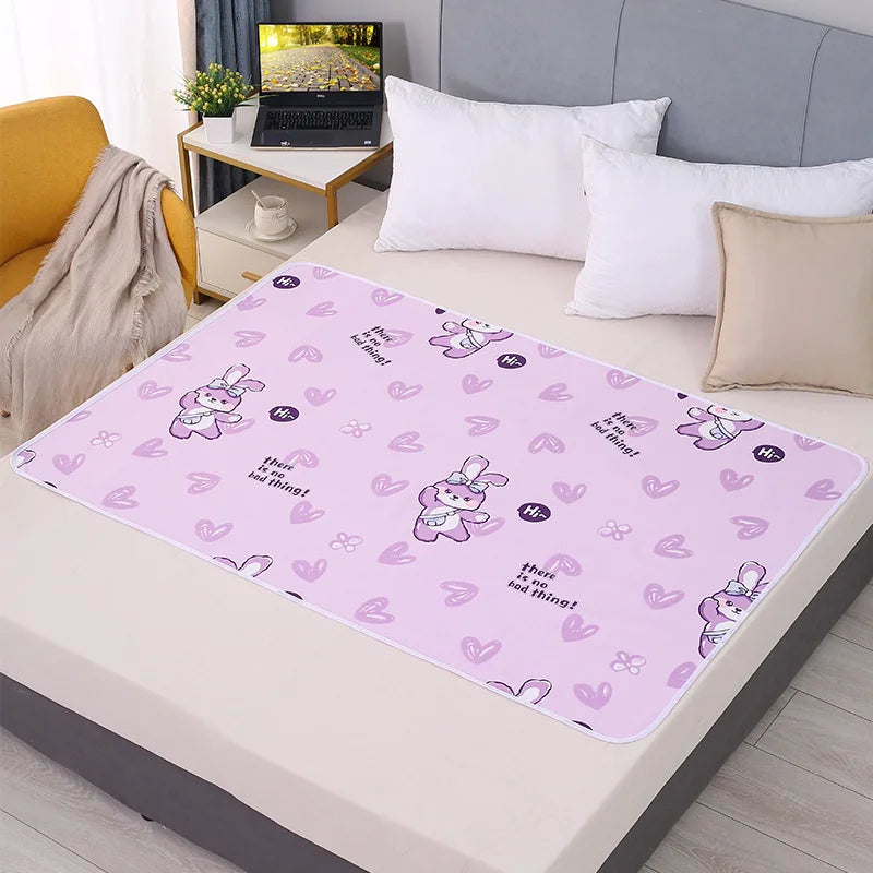 Baby Diaper Reusable  Waterproof  Cotton Changing Pad Cover Baby Diaper Mattress Newborn Print Changing Mat Floor Play Mats 0-3Y