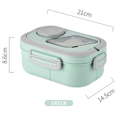 Portable Lunch Box Compartment Wheat Straw Bento Carrying Handle Box Reusable Tableware Containers Meal Snack Food Containers