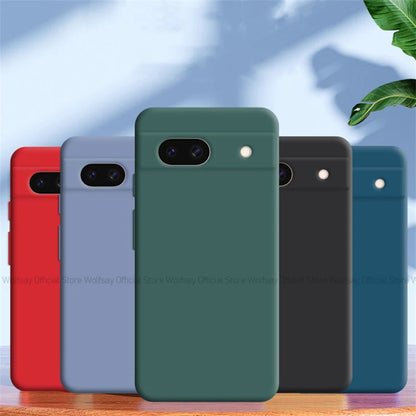 For Google Pixel 8A Case Google Pixel 8A 7A 6A 6 7 8 Pro Cover Cases Shockproof Liquid Silicone Phone Cover For Google Pixel 8A