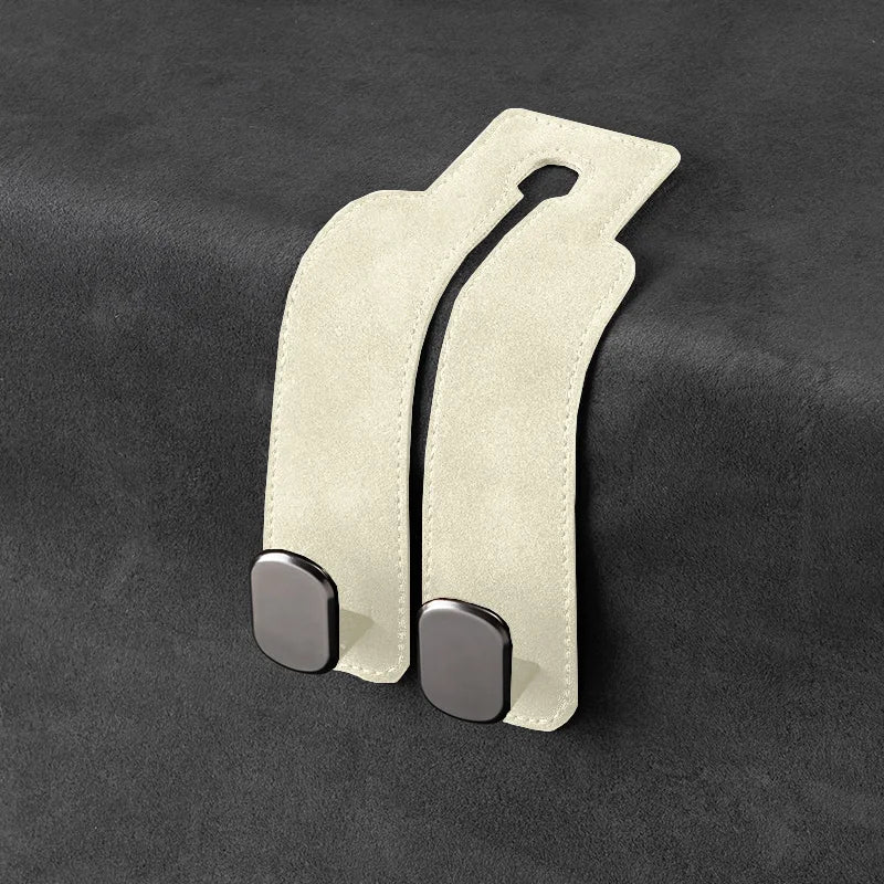Car Seat Back Hook Suede Double-Headed Rear Storage Storage Small Hook Car Interior Decoration Supplies