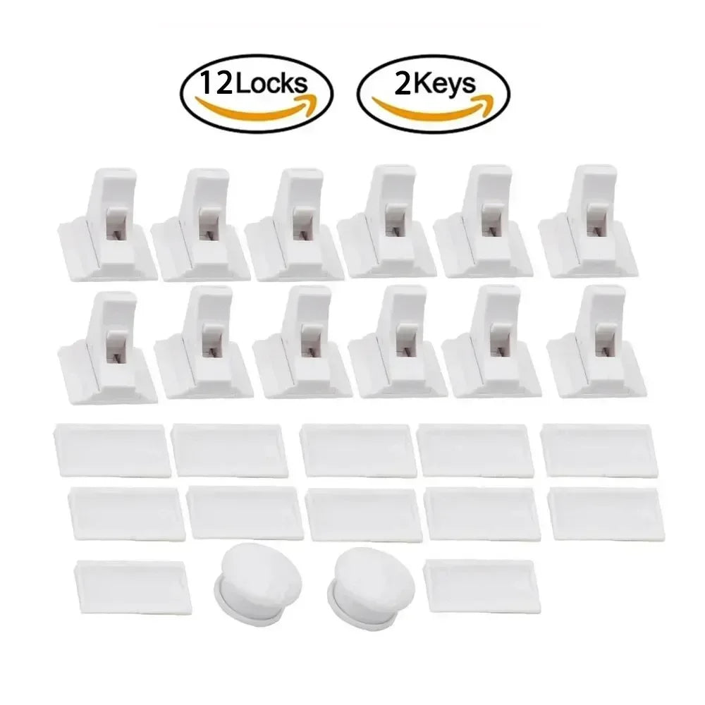 Child Safety Lock with Magnetic Keep Your Kids Safe Children's Lock Ideal Drawer Cabinet Door Safety for Toddler Baby Protection