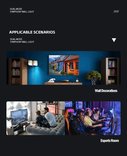Smart LED Wall Light RGB IC Strip DIY Atmosphere Night Light APP Music Party TV Backlight Bedroom Game Room Decor Night Lights