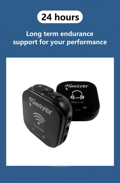 Miwayer 5.8G Wireless In Ear Monitor System Transmitter Receiver System IEM System with Transmitter Receiver Automatic Pairing