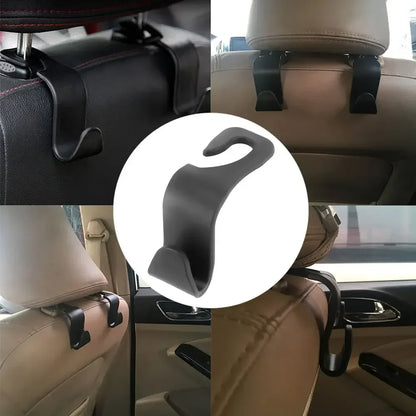 4PCS Car Seat Headrest Hooks Universal Auto Back Seat Organizer Hanger Storage Holder for Bags Purse Handbag