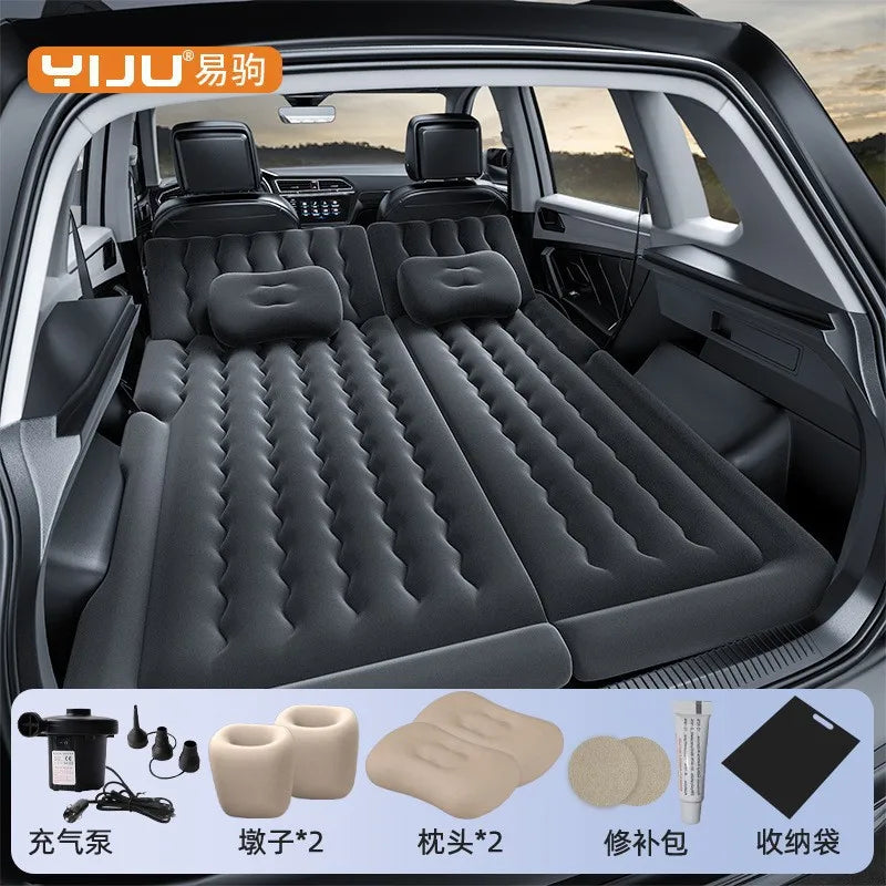 Airbed Household Outdoor Single Double Air Bed Thickened Folding Inflatable Convenient Mattress Sleep Rest for Car SUV Travel