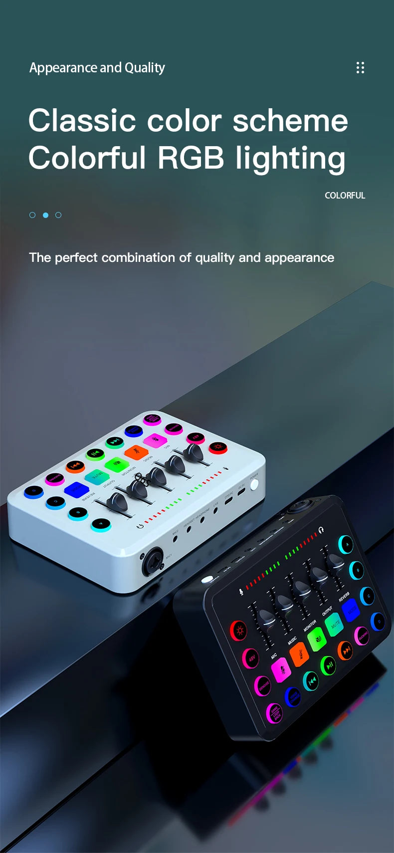 F11 Live Sound Card Streaming 5-Channel Mixer Sound Card Audio Mixer Professional Studio for Game Voice Podcast Live Streaming