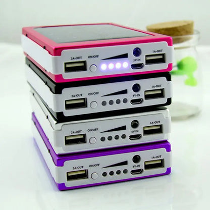 (No Battery) 18650 Solar Power Bank Charger DIY Box Poverbank for Case Led for Moblie Phone Power Pover Bank