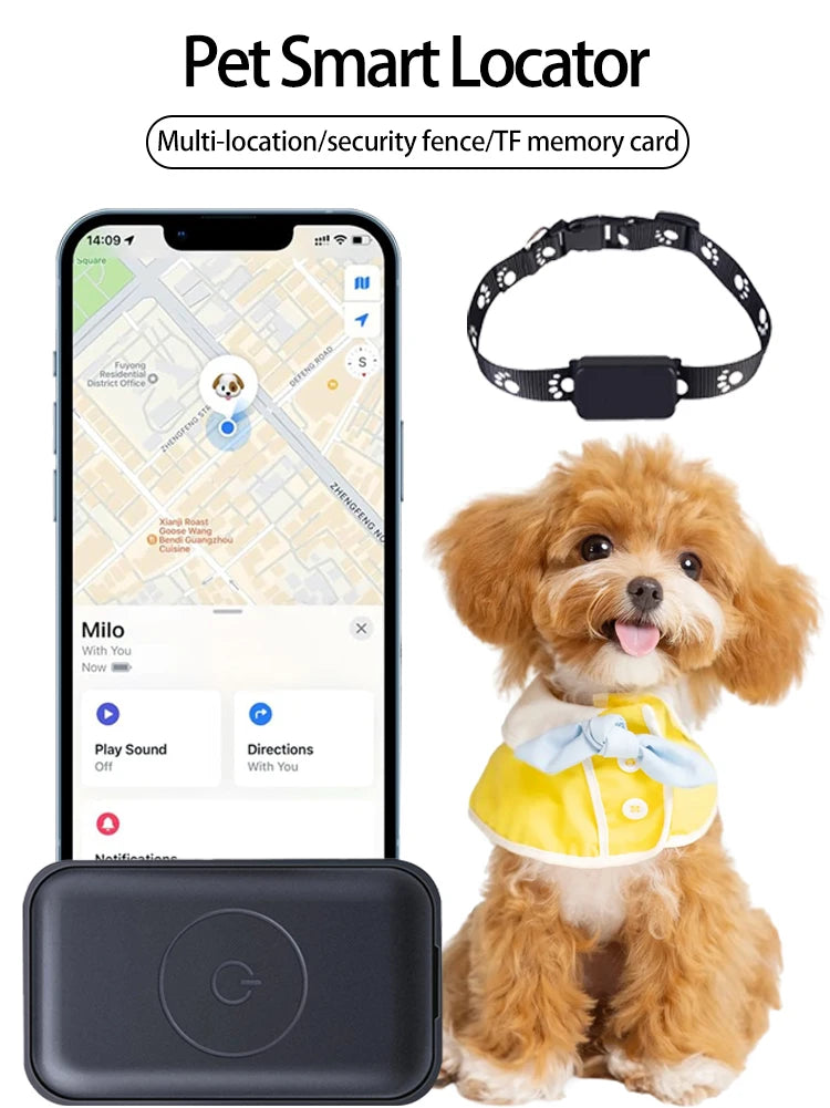 Pet Bluetooth GPS Tracker Dog Mini Tracking Movement Alert Collars Anti Lost Tracker for Cats and Puppies Remote Global Locator