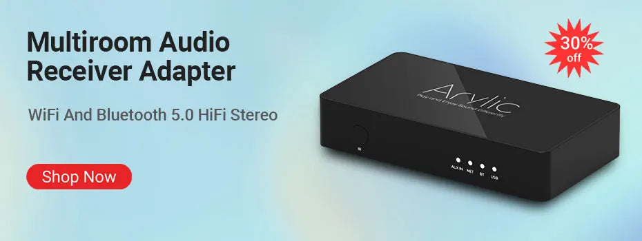 Arylic Up2Stream Plate Amp 2.1 WiFi&Bluetooth 5.0 Multiroom Audio 50*2W+100W Amplifier Board With tadilAirplay Equalizer