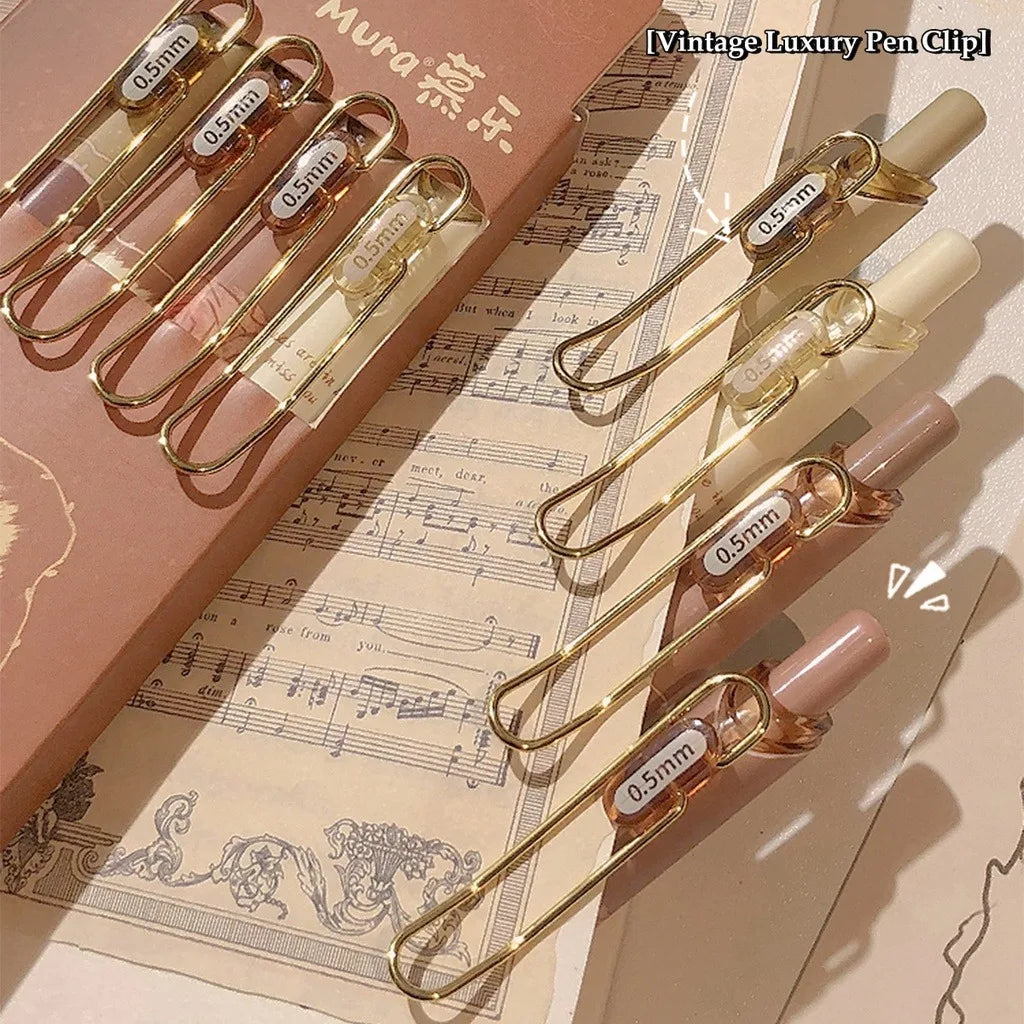 4PCS Retro Style Handbook Pen Marker Graffiti Brush Inscription Pen Office Culture and Educational Supplies