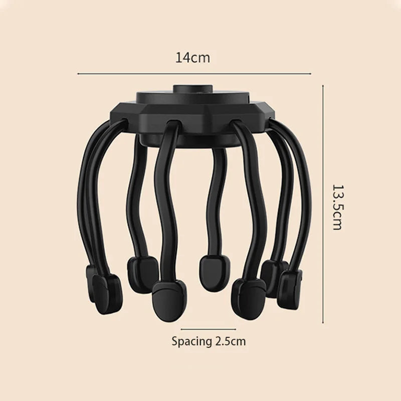 Electric Scalp Massager Cordless Portable Head Massager Headache Deep Relaxation Stress Relief Meridian Massage Claw Tools