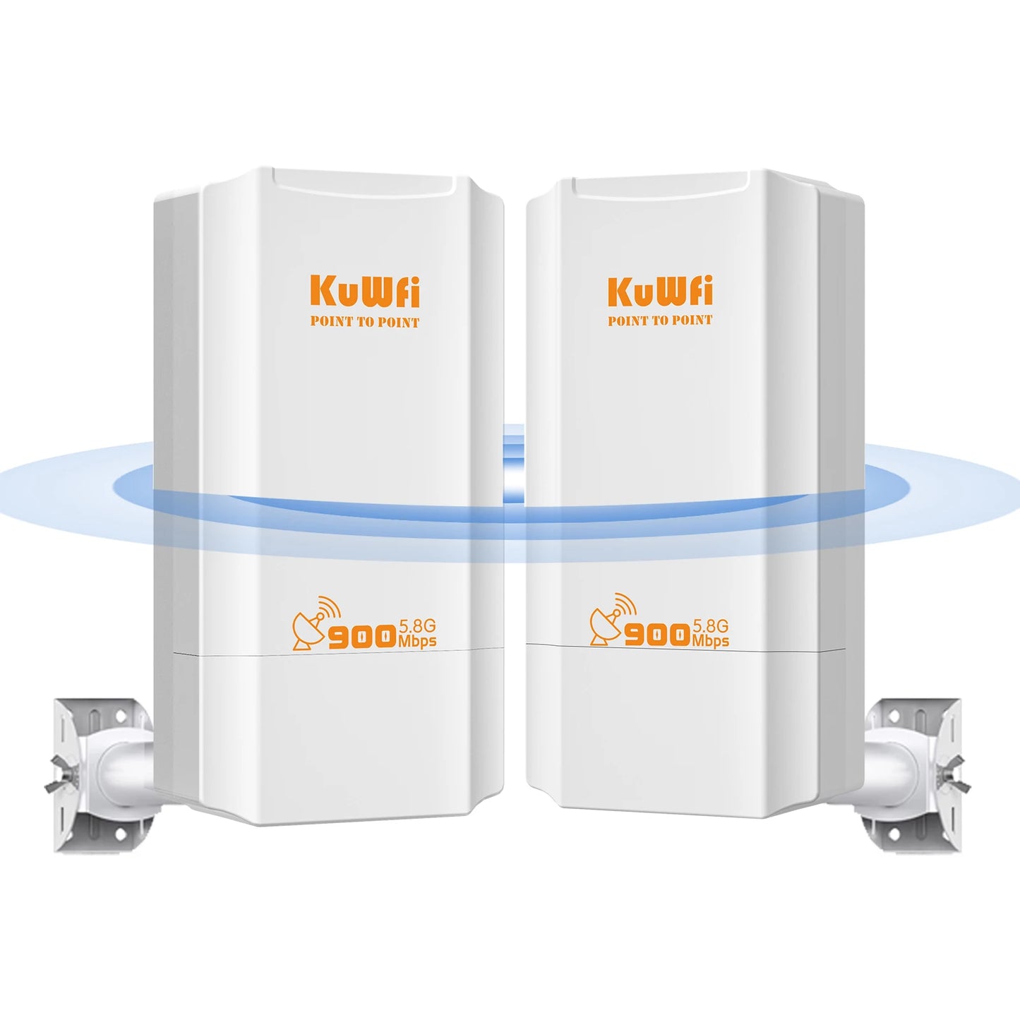 KuWFi 900Mbps Outdoor Wifi Repeater 5.8G Wireless Bridge Wifi CPE Bridge Long Range Extender AP Access Point 2KM Wifi Coverage