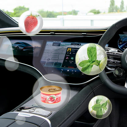 Car Air Freshener: 12 Kinds Scent | Organic Cans | Odor Eliminator Essential | Long-Lasting | Strong Fragrance | For Home/Toilet
