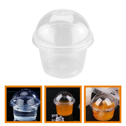 50Pcs Disposable Pudding Cups Plastic Dessert Cups Ice Cream Bowls Cake Containers Yogurt Jars Takeout Boxes Snack Cups Treat
