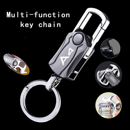 For AUDI A4 b8 b9 b6 b7 Auto accessories Multifunctional keychain leather keychain metal gift