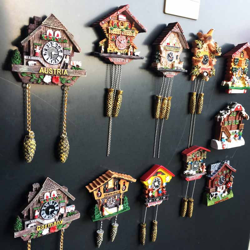 Beautiful Fridge Magnets Souvenir Cuckoo Clock Fridge Magnet Refrigerator Stickers Decorative Magnets Magnetico Refrigerador
