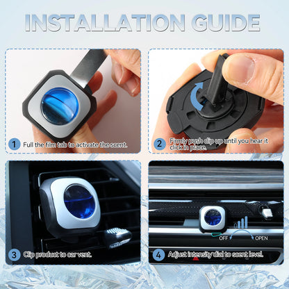 Fragrance Natural Essential Oil Fresh Scent Aromatherapy Car Air Freshener Diffuser Vent Clip Odor Eliminator 0.81oz 24ml 6 Pack