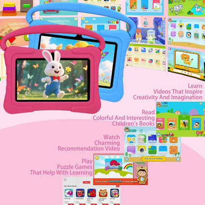 7-inch children's learning tablet parental control WIFI  dual cameras  high-definition screen anti drop  no Adapter