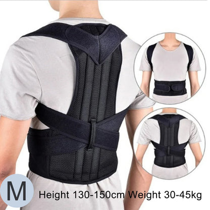Back Brace Adjustable Scoliosis Hunchback Posture Corrector Adults Chest and Neck Forward Tilt Spine Support Straight Corrector