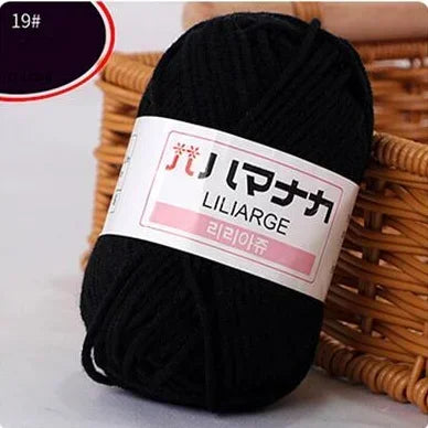 Multi-purpose 25g/ball Milk Cotton Yarn for DIY, Handmade Crafts, Amigurumi, Hats, and Bags